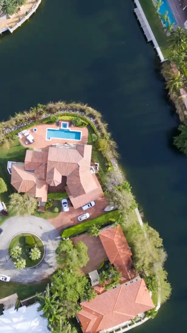 Waterfront residential neighborhood