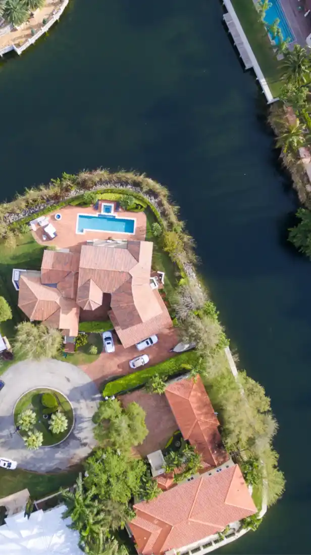 Waterfront residential neighborhood